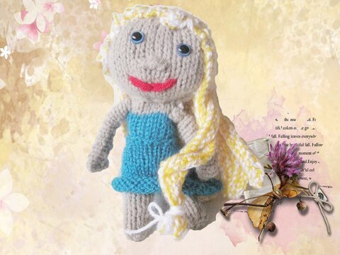 Strickanleitung Puppe Mini 12 cm, ideal auch für Anfänger