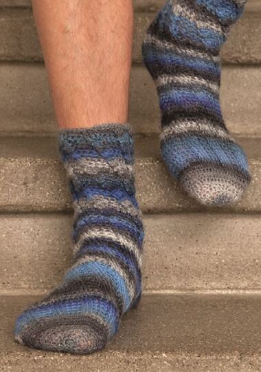 Spiralsocken "Blaumann" Häkeln