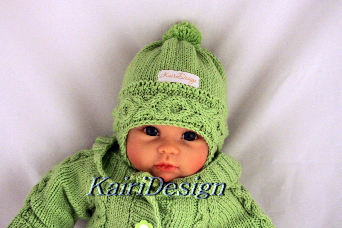 Baby hat knitting pattern 40/42 or 22" baby doll - Image 2