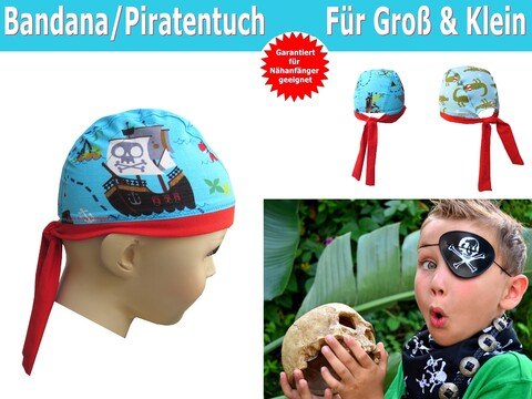 Bandana/Piratentuch - Schnittmuster & Anleitung