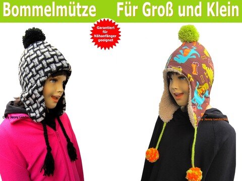 Bommelmütze/Kindermütze - Schnittmuster und Anleitung