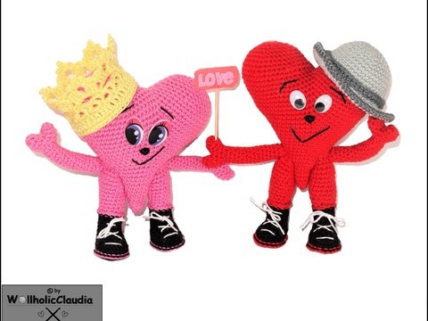 Häkelanleitung Mr + Mrs Heart