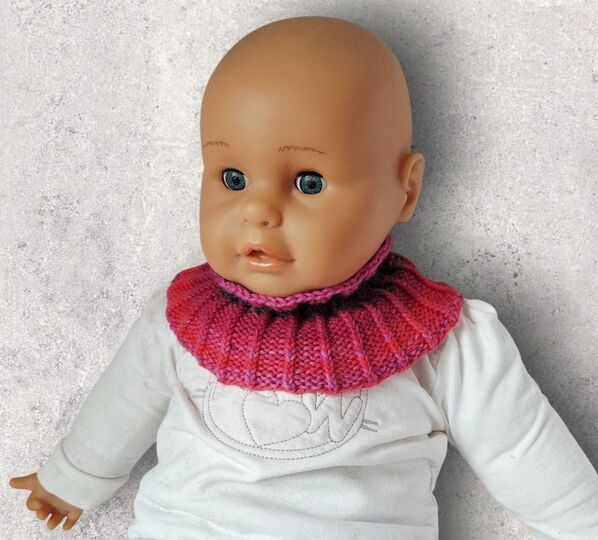 Strickanleitung Kragenschal, Schalkragen, 2 Größen, 6 - 36 Monate  #126