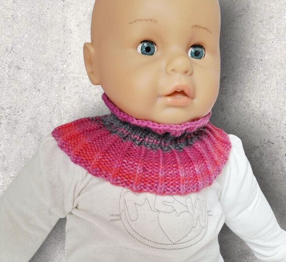 Strickanleitung Kragenschal, Schalkragen, 2 Größen, 6 - 36 Monate  #126