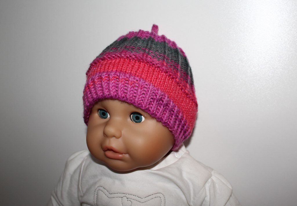 Strickanleitung Mütze für Kleinkinder, 2 Größen, 6 - 36 Monate