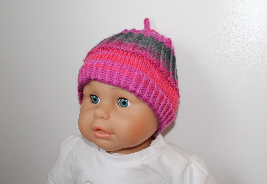 Strickanleitung Mütze für Kleinkinder, 2 Größen, 6 - 36 Monate - Bild 7