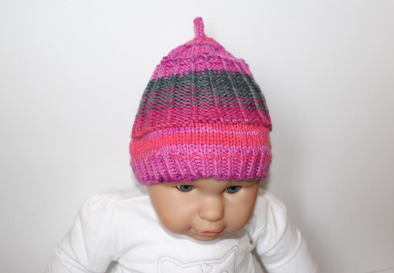 Strickanleitung Mütze für Kleinkinder, 2 Größen, 6 - 36 Monate