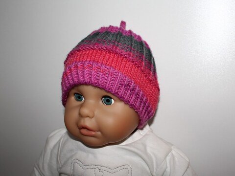 Strickanleitung Mütze für Kleinkinder, 2 Größen, 6 - 36 Monate