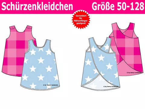 Schürzenkleid Schnittmuster & Nähanleitung, Kleid für Kinder und Babys