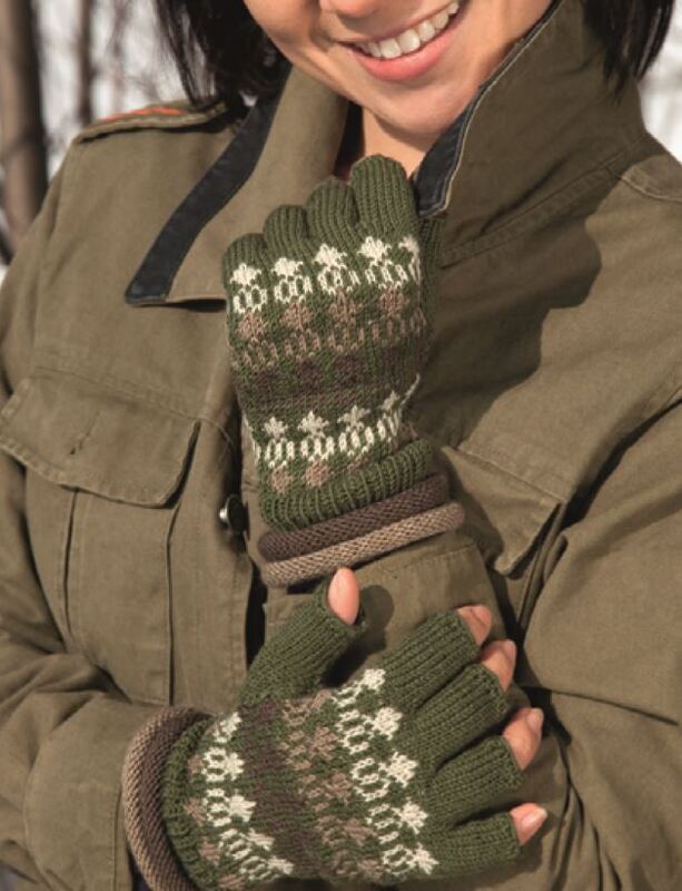 Handschuhe "Grüner Daumen" stricken