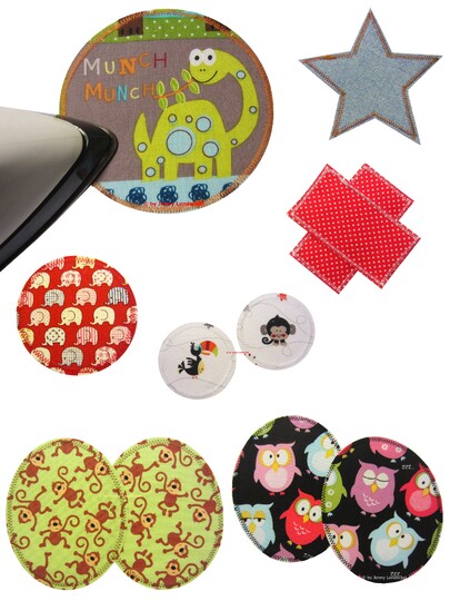 Reissfeste Bügelbilder/Aufnäher/Patches/Knieflicken zum selber machen - Schablonen und Anleitung