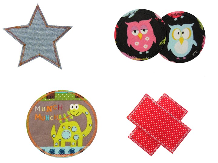 Reissfeste Bügelbilder/Aufnäher/Patches/Knieflicken zum selber machen - Schablonen und Anleitung