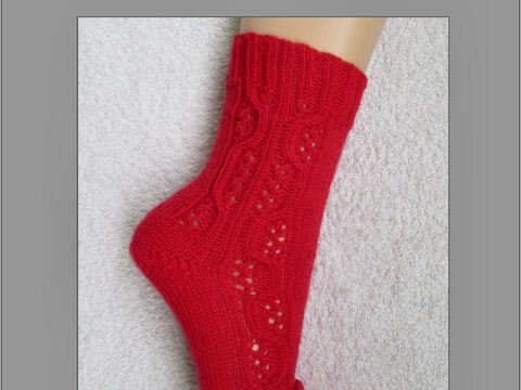 Sockenmuster "WINTERSONNE" Gr.24-31 - gestrickt