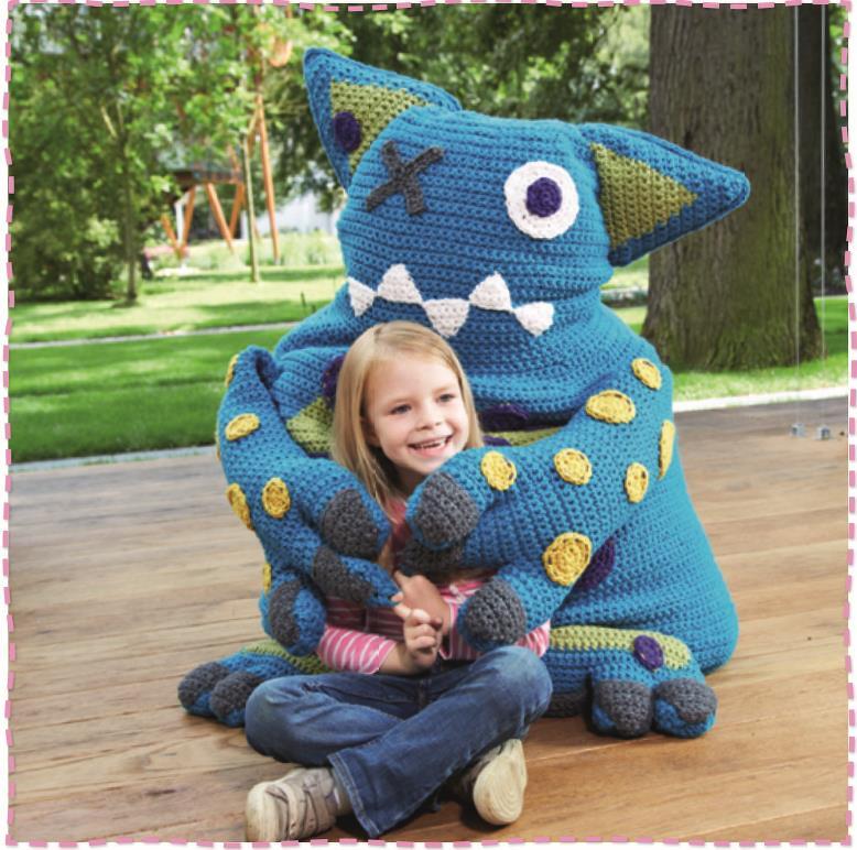 Riesenkissen "Monster" häkeln