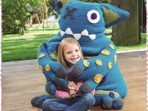 Riesenkissen "Monster" häkeln