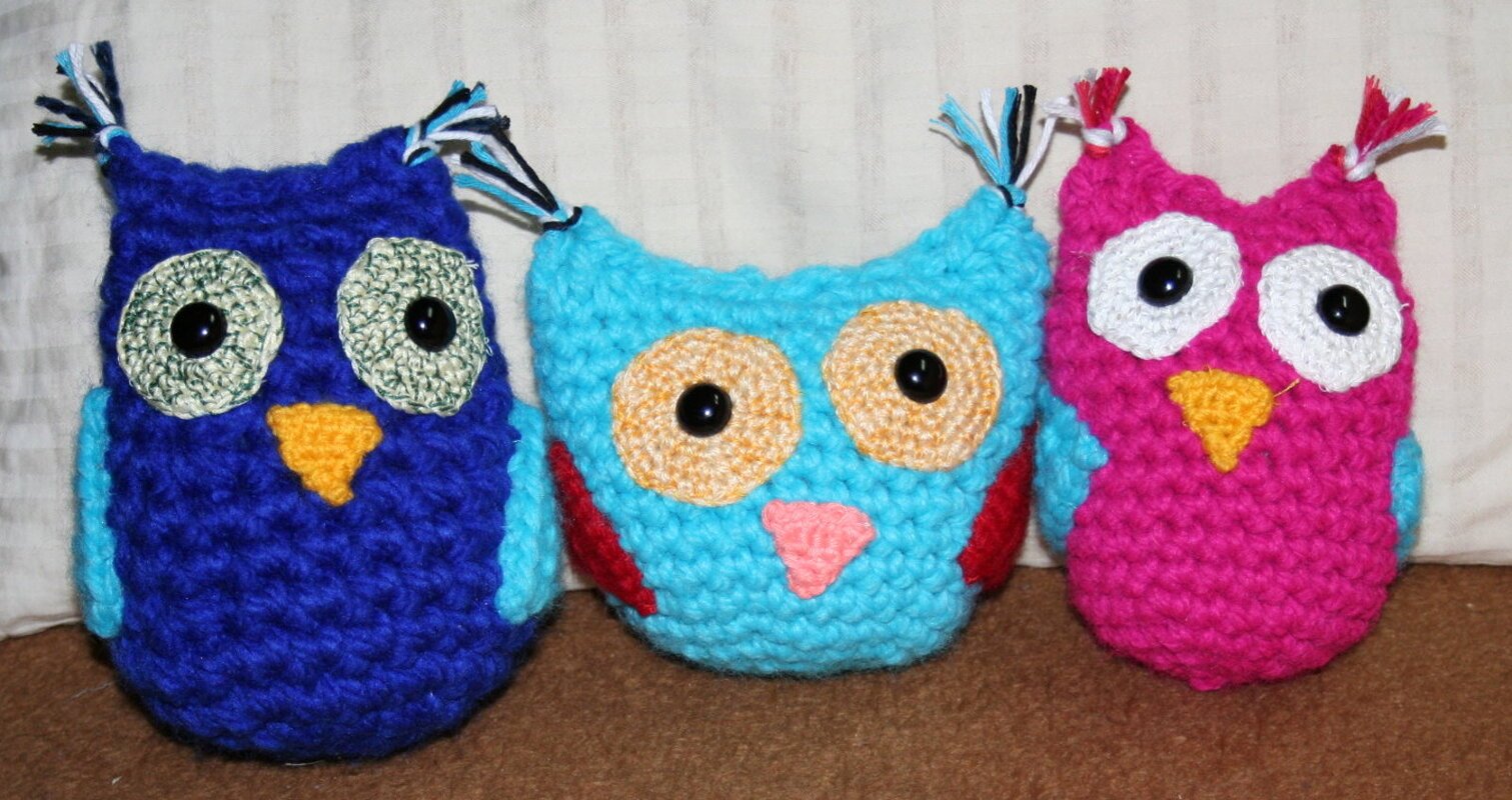 knuddelige kleine Eulen vom Taschenbaumler bis zum Türstopper alle Größen möglich