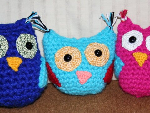 knuddelige kleine Eulen vom Taschenbaumler bis zum Türstopper alle Größen möglich