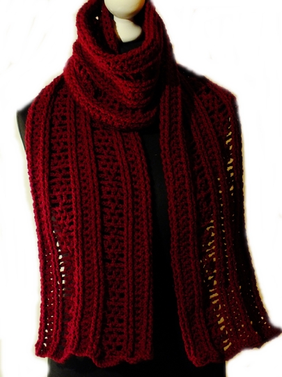 Sparset / 2 Häkelanleitungen Schals Reliefmuster Fiskeila Sadescafi