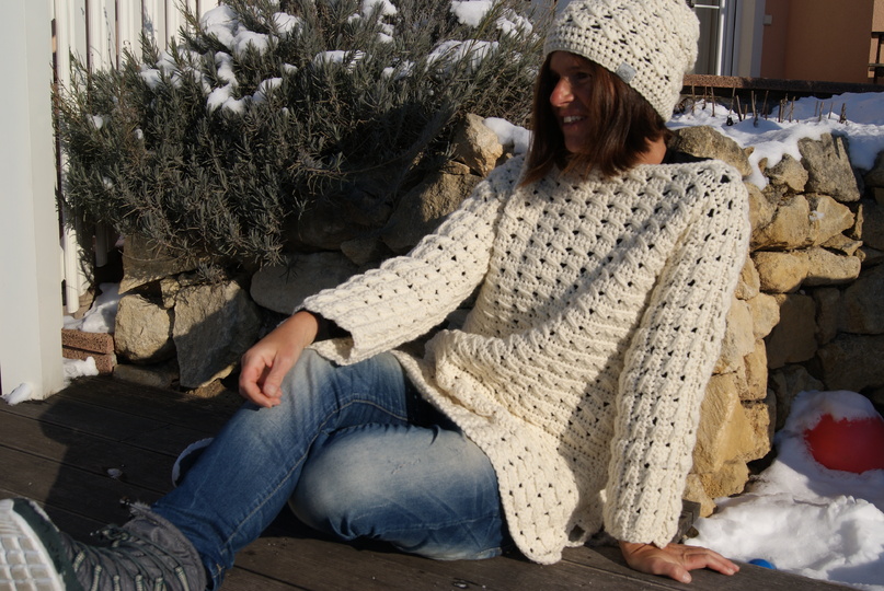 Häkelanleitung Long-Pulli in Oversize-Optik (S - XL) und Mütze Cross