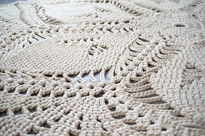 Crochet rug pattern Life is a Flower
