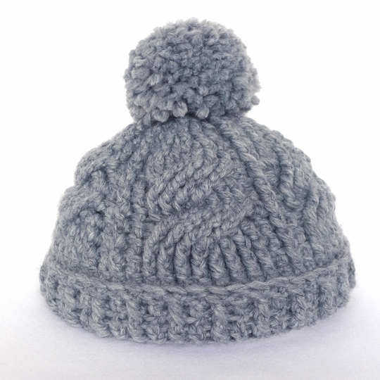 Mod. 006 - Häkelanleitung - Mütze mit Zopfmuster