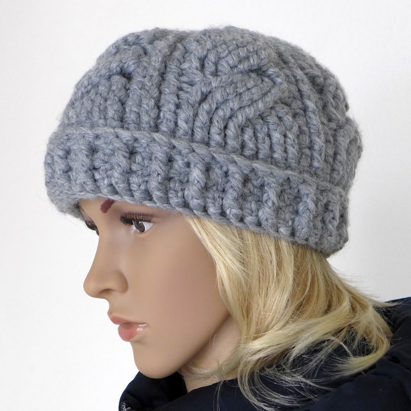 Mod. 008 - Häkelanleitung - Winterset mit Zopfmuster - Bild 7
