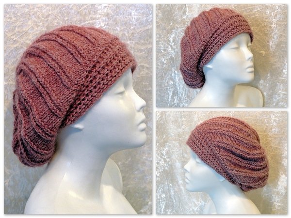 Knitting pattern hat, beanie, slouch, toque Varya