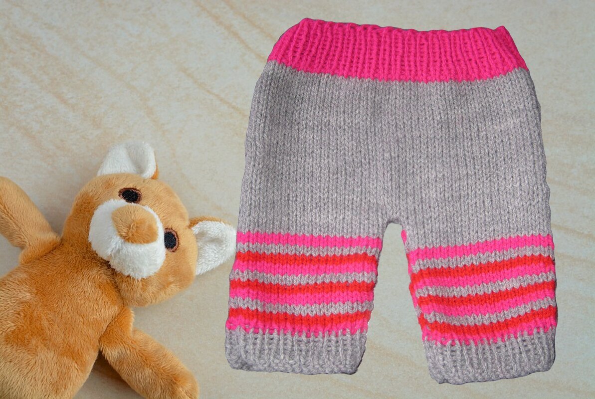 Strickanleitung Babyhose Gr.62 - ideal auch für Anfänger