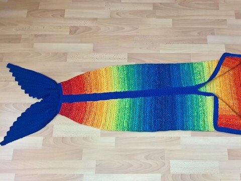 Regenbogen-Meerjungfrauendecke 