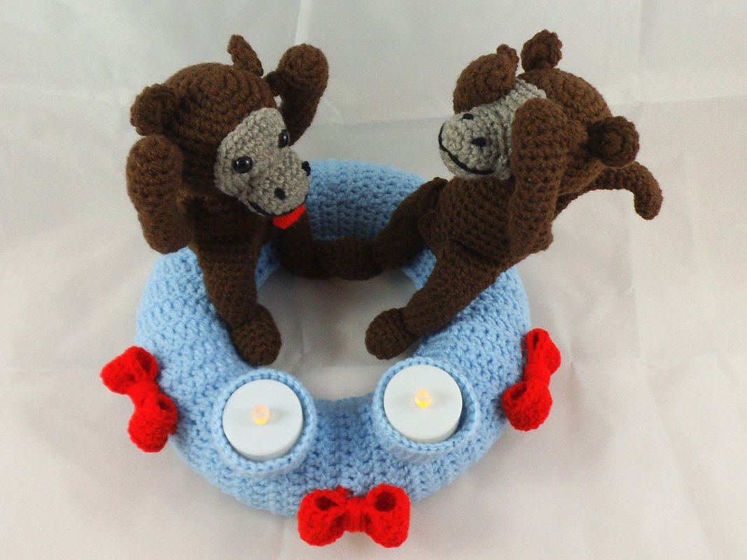 Freche Affen Teelichtkranz - Bild 5