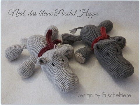 Häkelanleitung Neal, das kleine PuschelHippo