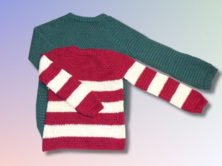 Häkelanleitung -  Basic Pullover - alle Größen - sehr einfach