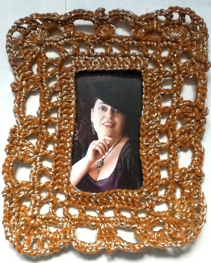 gehäkelter Bilderrahmen