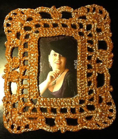gehäkelter Bilderrahmen