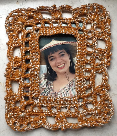 gehäkelter Bilderrahmen