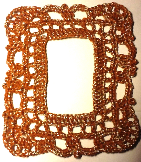 gehäkelter Bilderrahmen