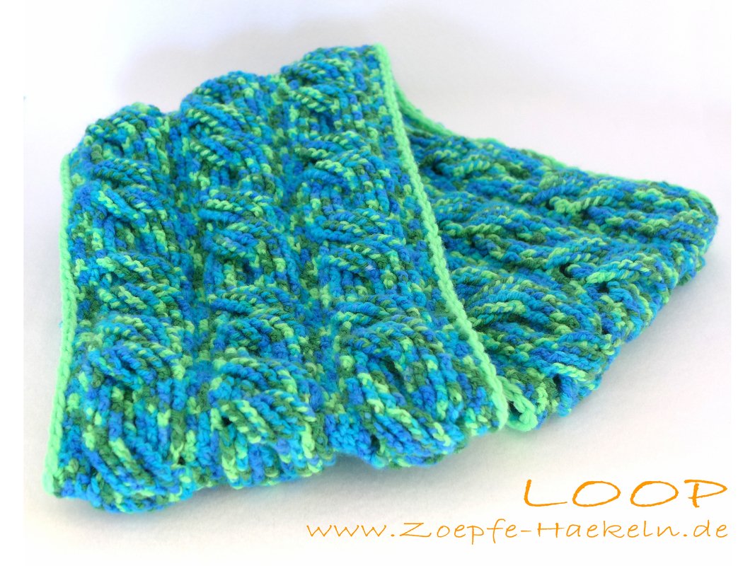 Mod. 001 - Häkelanleitung - Loop mit Zopfmuster