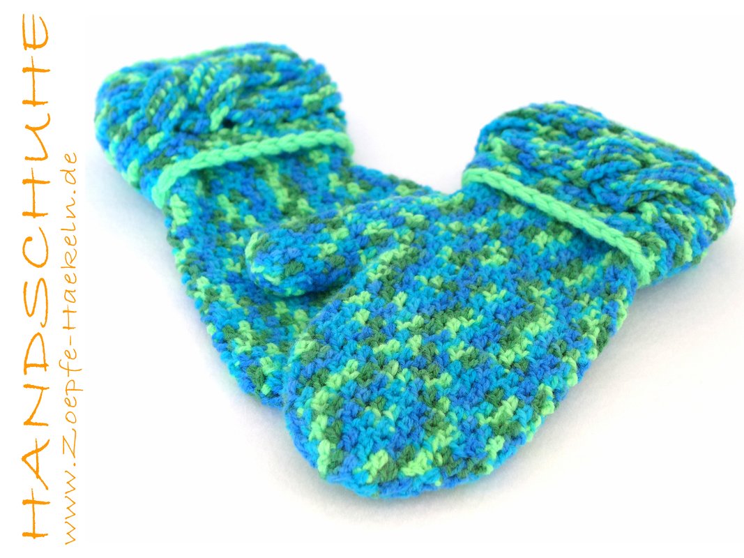 Mod. 003 - Häkelanleitung - Handschuhe mit Zopfmuster