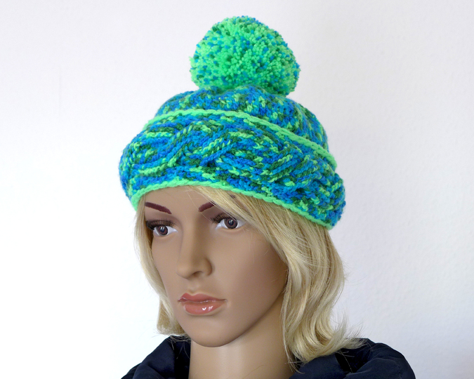 Mod. 004 - Häkelanleitung - Winterset mit Zopfmuster