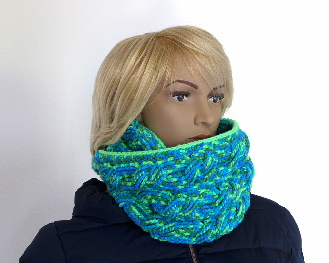 Mod. 004 - Häkelanleitung - Winterset mit Zopfmuster