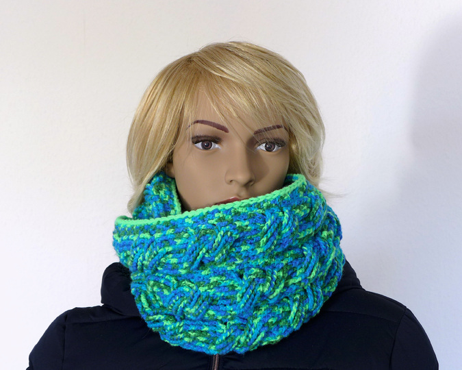 Mod. 004 - Häkelanleitung - Winterset mit Zopfmuster