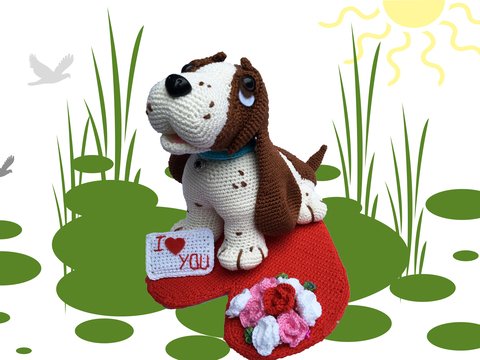 Bruno - Valentine´s day dog Pattern