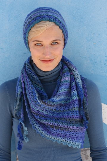 Tuch mit Mütze und Armstulpen häkeln