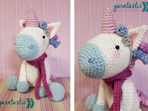 Einhorn Aurora Häkelanleitung