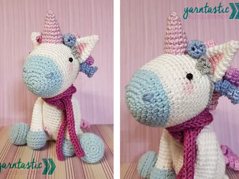 Einhorn Aurora Häkelanleitung