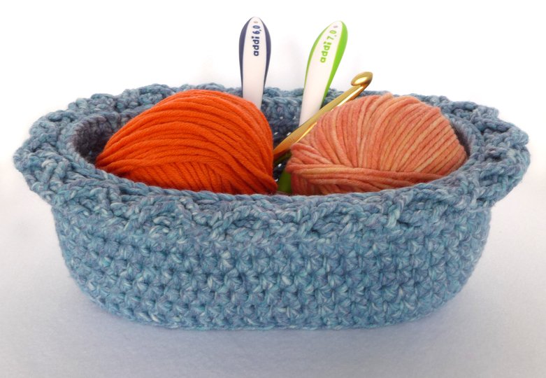 Mod. 011 - Häkelanleitung - Korb mit Zopfmuster