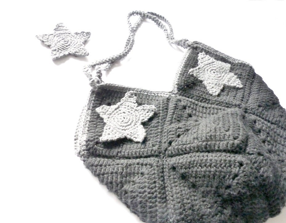 Tasche aus Granny h&auml;keln mit Sternen, E-Book