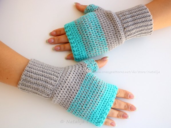 Handschuhe oder Armstulpen für Erwachsene - Häkelanleitung 2 in 1
