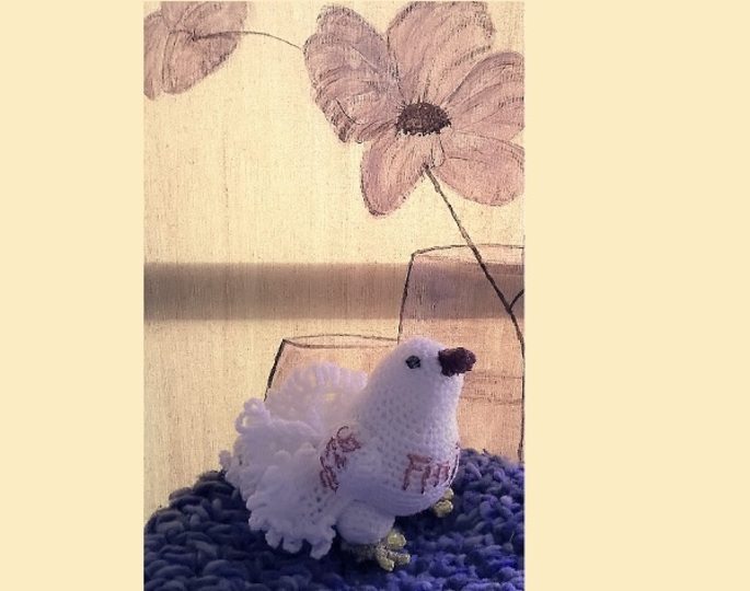 Tauben als Tauf- Hochzeitsgeschenk, 