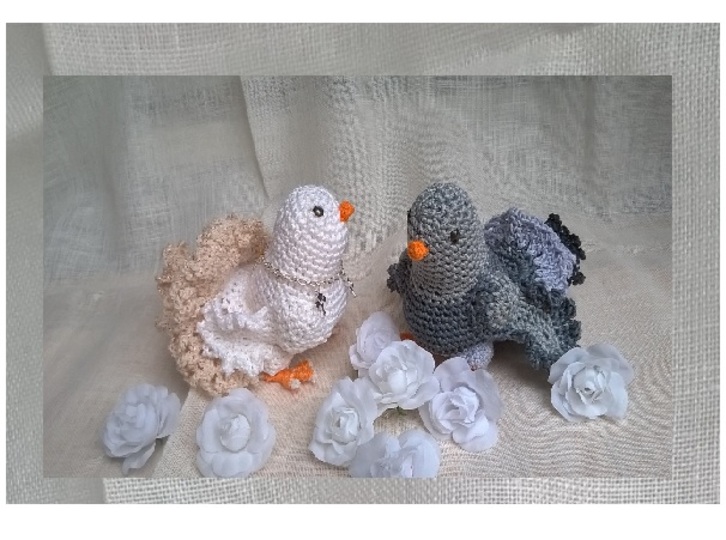 Tauben als Tauf- Hochzeitsgeschenk, 